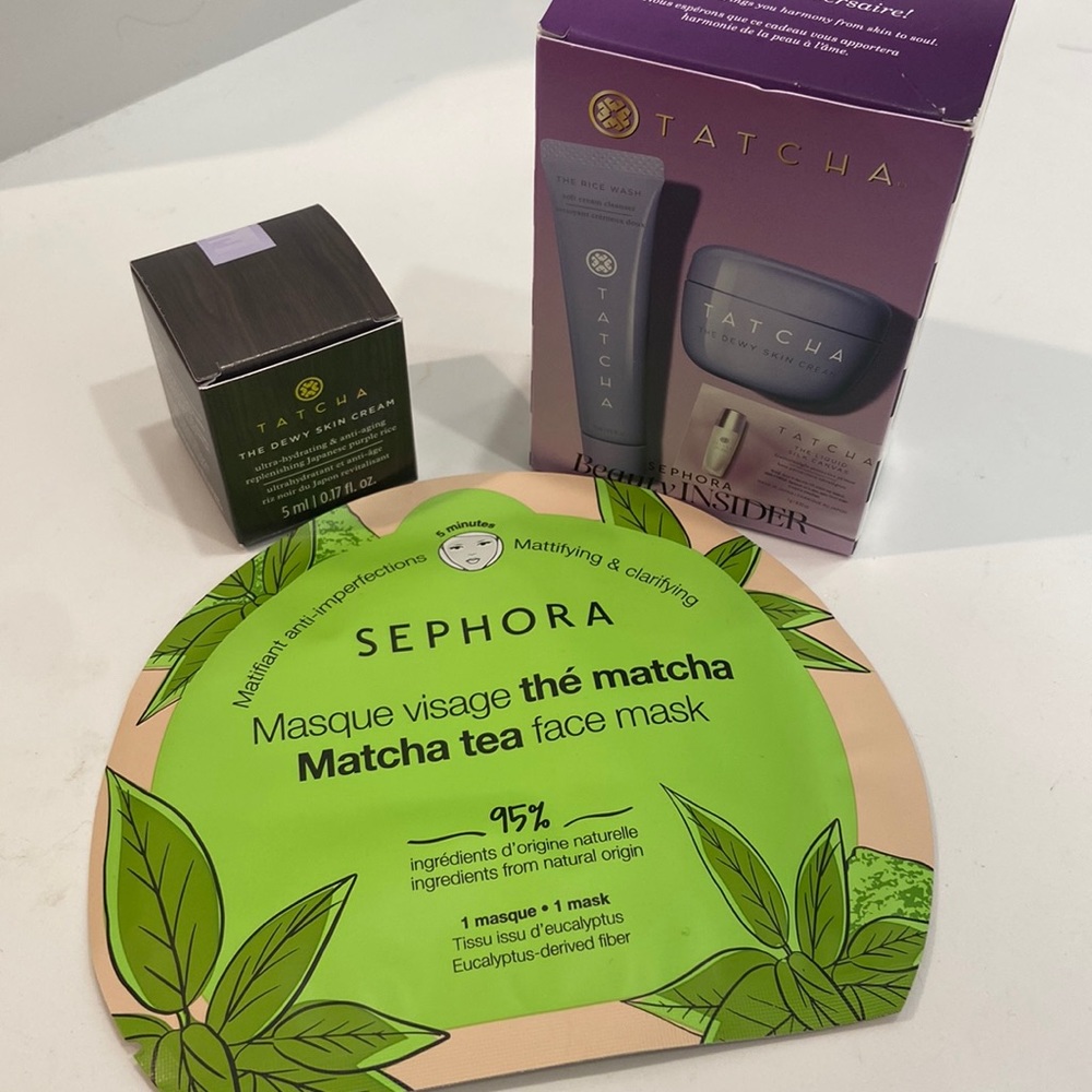 BRAND NEW Sephora mini tatchas and face mask